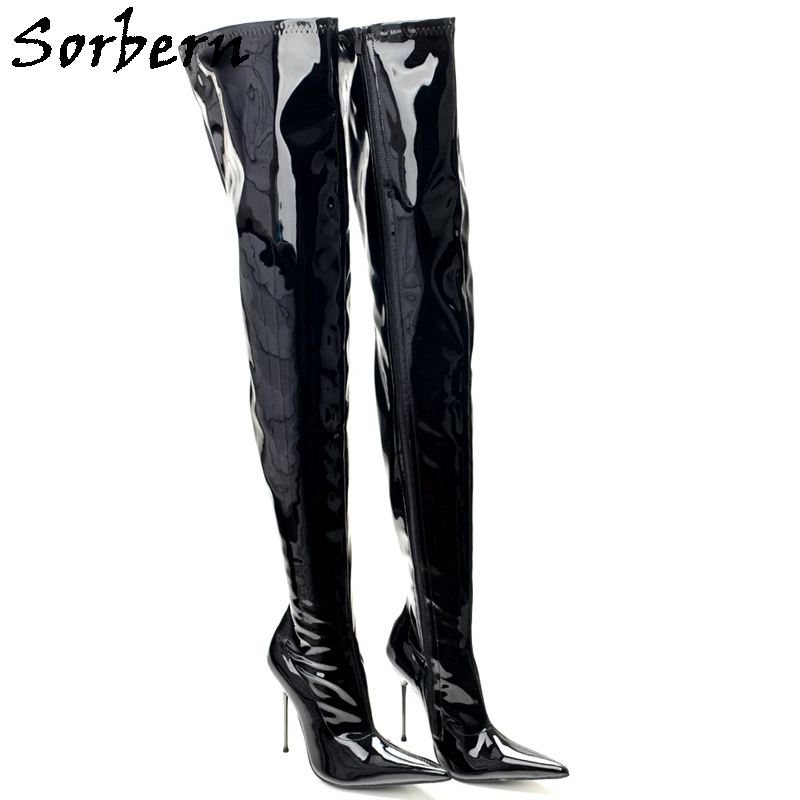 Sorbern Custom Square Long Boot Women Black Shiny Pointed Toe Metal High Heel Stilettos Fetish Cosplay Fetish Boot Multi Color
Sorbern Custom Square Long Boot Women Black Shiny Pointed Toe Metal High Heel Stilettos Fetish Cosplay Fetish Boot Multi Color