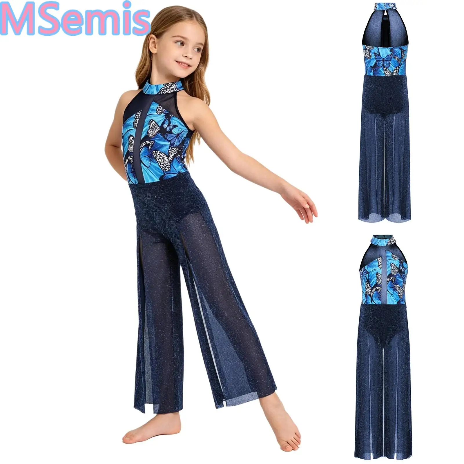 Kids Girls Shiny Mesh Lyrical Modern Jazz Dance Jumpsuits Sleeveless Patchwork Split Long Pants One-piece Ballet Dance Costume
Kids Girls Shiny Mesh Lyrical Modern Jazz Dance Jumpsuits Sleeveless Patchwork Split Long Pants One-piece Ballet Dance Costume