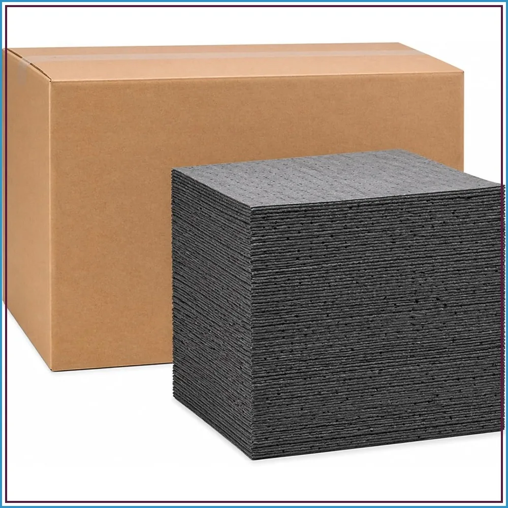 100 Pcs Oil Absorbent Pads Heavy Weight Dimpled Garage Absorbing Mat Water Absorbent Trimmable Oil Spill Mat for Garage Floor Workshop Auto Fluid Cleanup (15x19.7 Inch, Gray)
100 Pcs Oil Absorbent Pads Heavy Weight Dimpled Garage Absorbing Mat Water Absorbent Trimmable Oil Spill Mat for Garage Floor Workshop Auto Fluid Cleanup (15x19.7 Inch, Gray)