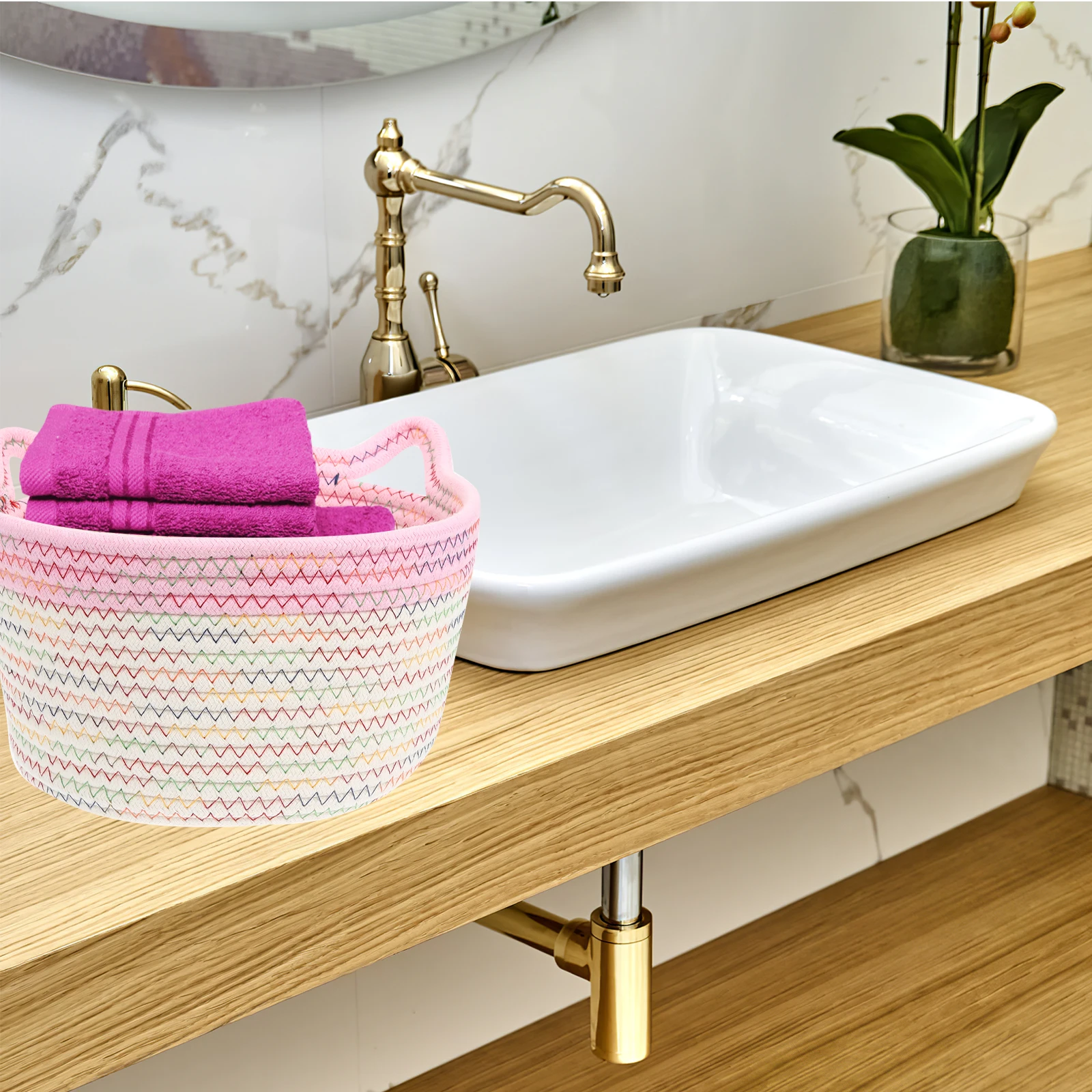 Large Cotton Rope Storage Basket Rabbit Ear Handles Multi-Purpose Woven Organizer For Home Cosmetics Books Snacks Bath Clothes
Large Cotton Rope Storage Basket Rabbit Ear Handles Multi-Purpose Woven Organizer For Home Cosmetics Books Snacks Bath Clothes
