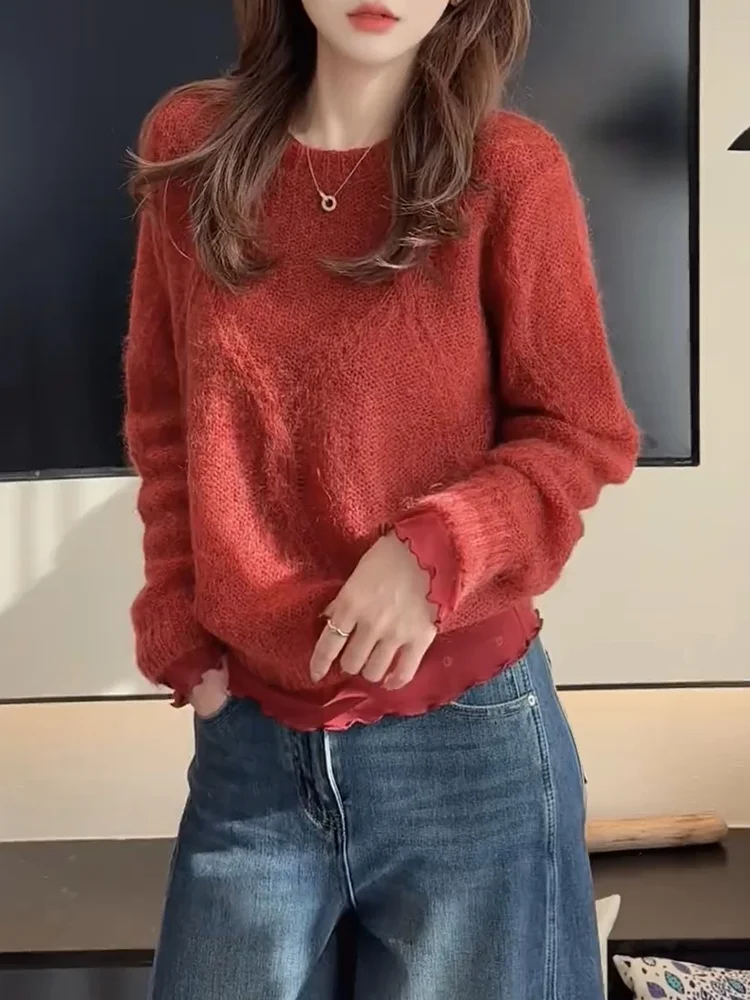 Korean Sle round Ne Sweater 2025 Autumn New plus Size Ele Versatile Agel Slimming Top Warm Long Sve Camere
Korean Sle round Ne Sweater 2025 Autumn New plus Size Ele Versatile Agel Slimming Top Warm Long Sve Camere