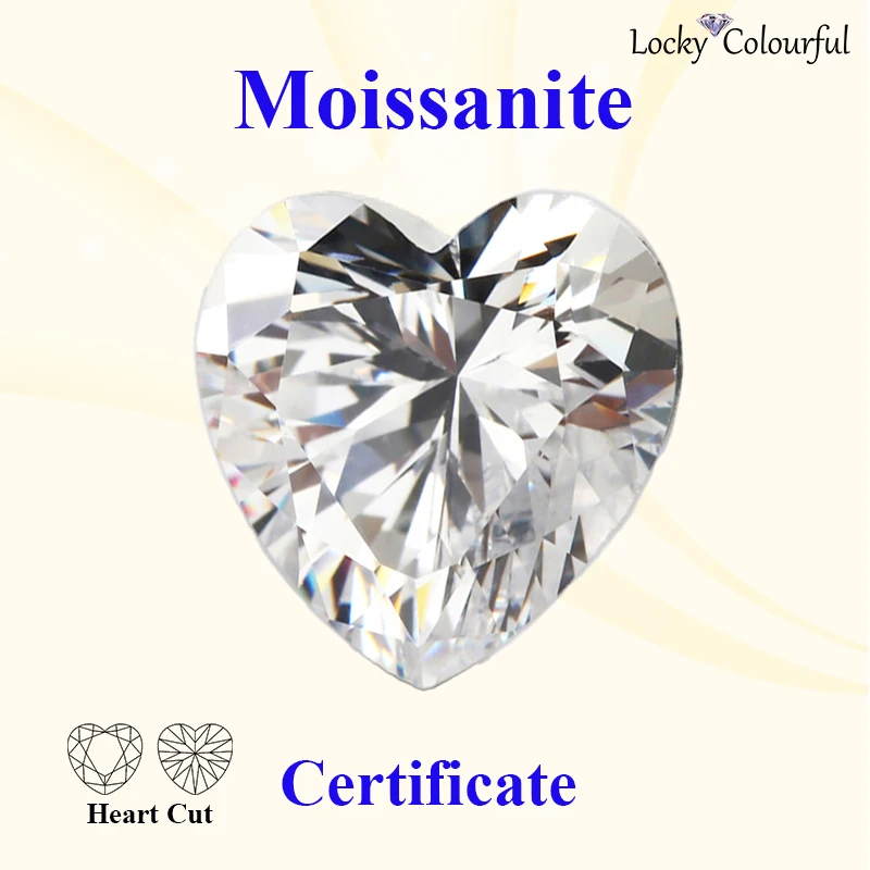Moissanite Heart Shape D Color VVS1 for DIY Beads with GRA Certificate Charms Jewelry Making Pendant Earrings Main Materials
Moissanite Heart Shape D Color VVS1 for DIY Beads with GRA Certificate Charms Jewelry Making Pendant Earrings Main Materials