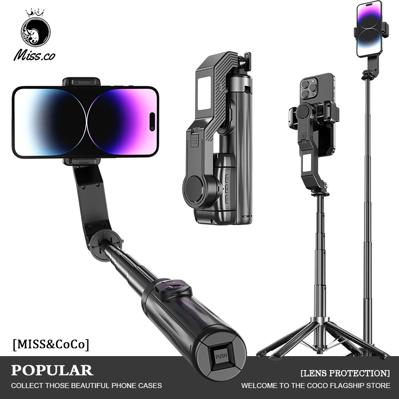 Handheld 3-Axis Gimbal Stabilizer for iPhone & Android, Anti-Shake Phone Holder with Tripod, for Vlogging & Video Recording
Handheld 3-Axis Gimbal Stabilizer for iPhone & Android, Anti-Shake Phone Holder with Tripod, for Vlogging & Video Recording