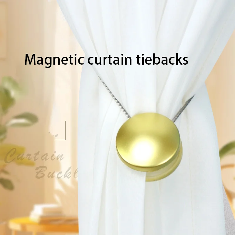 Simple Round Magnetic Curtain Buckle With Magnet Curtain Tie No-Install Living Room Curtain Binding Band
Simple Round Magnetic Curtain Buckle With Magnet Curtain Tie No-Install Living Room Curtain Binding Band