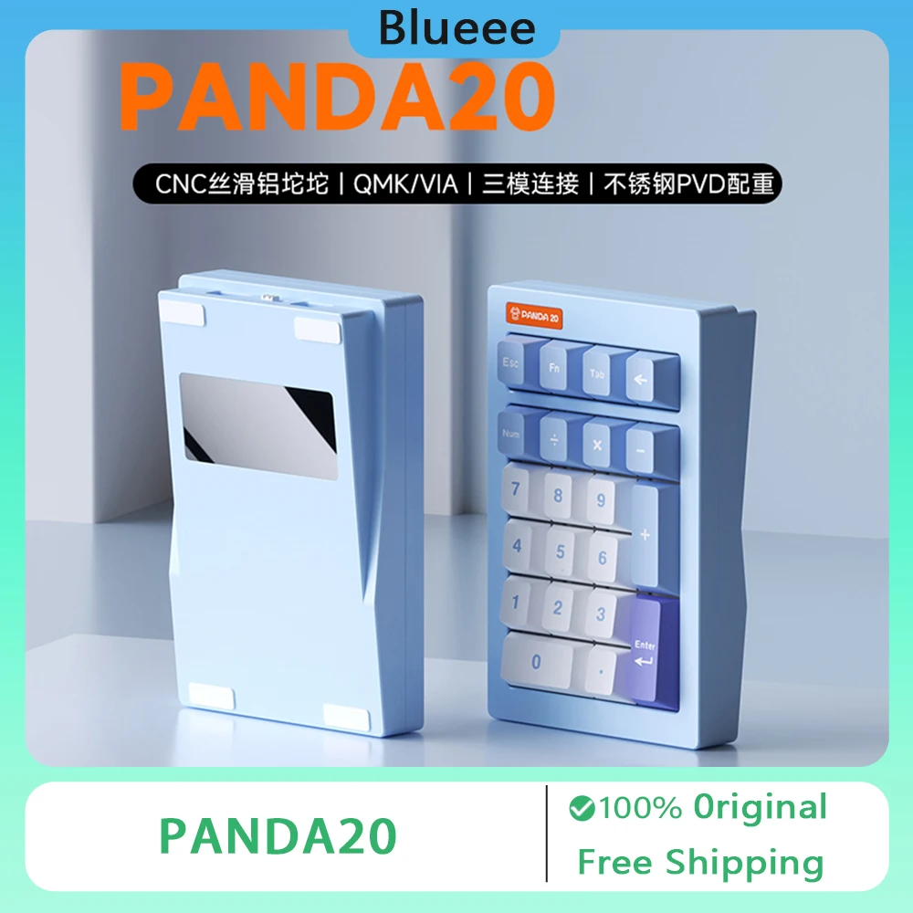 Panda 20 Number Mechanical Keyboard Aluminium Alloy CNC Tri Mode RGB Hot Swap Customized Mini Number Keypad Support QMK VIA
Panda 20 Number Mechanical Keyboard Aluminium Alloy CNC Tri Mode RGB Hot Swap Customized Mini Number Keypad Support QMK VIA