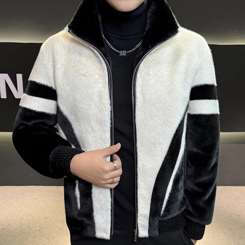 Winter Gold Mink Velvet Black White Color Contrast European Version Imitation Mink Imitation Fur Stand Collar Sheepskin Coat
Winter Gold Mink Velvet Black White Color Contrast European Version Imitation Mink Imitation Fur Stand Collar Sheepskin Coat