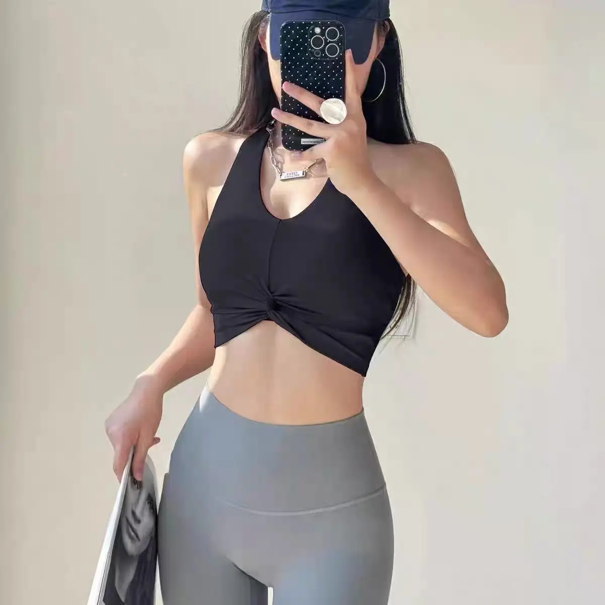 Women's Halter Neck Push Up Sports Bra Fixed Pads Shockproof Crisscross Back Yoga Tank Top for Gym Pilates Running
Women's Halter Neck Push Up Sports Bra Fixed Pads Shockproof Crisscross Back Yoga Tank Top for Gym Pilates Running