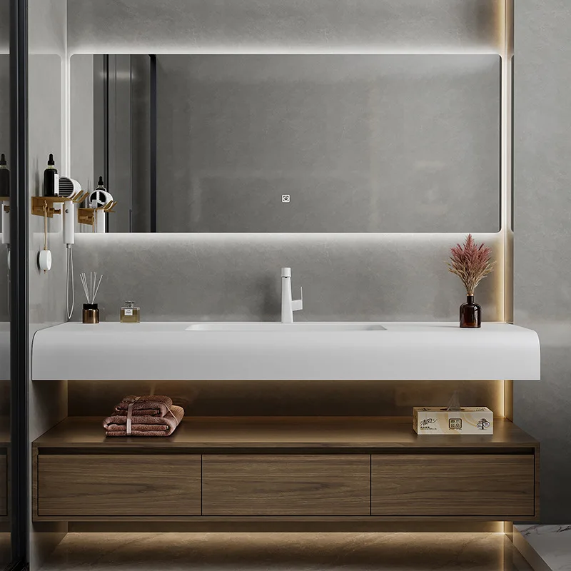 Yida factory direct sales simple modern walnut color hotel style washbasin basin cabinet hand washbasin bathroom cabinet
Yida factory direct sales simple modern walnut color hotel style washbasin basin cabinet hand washbasin bathroom cabinet