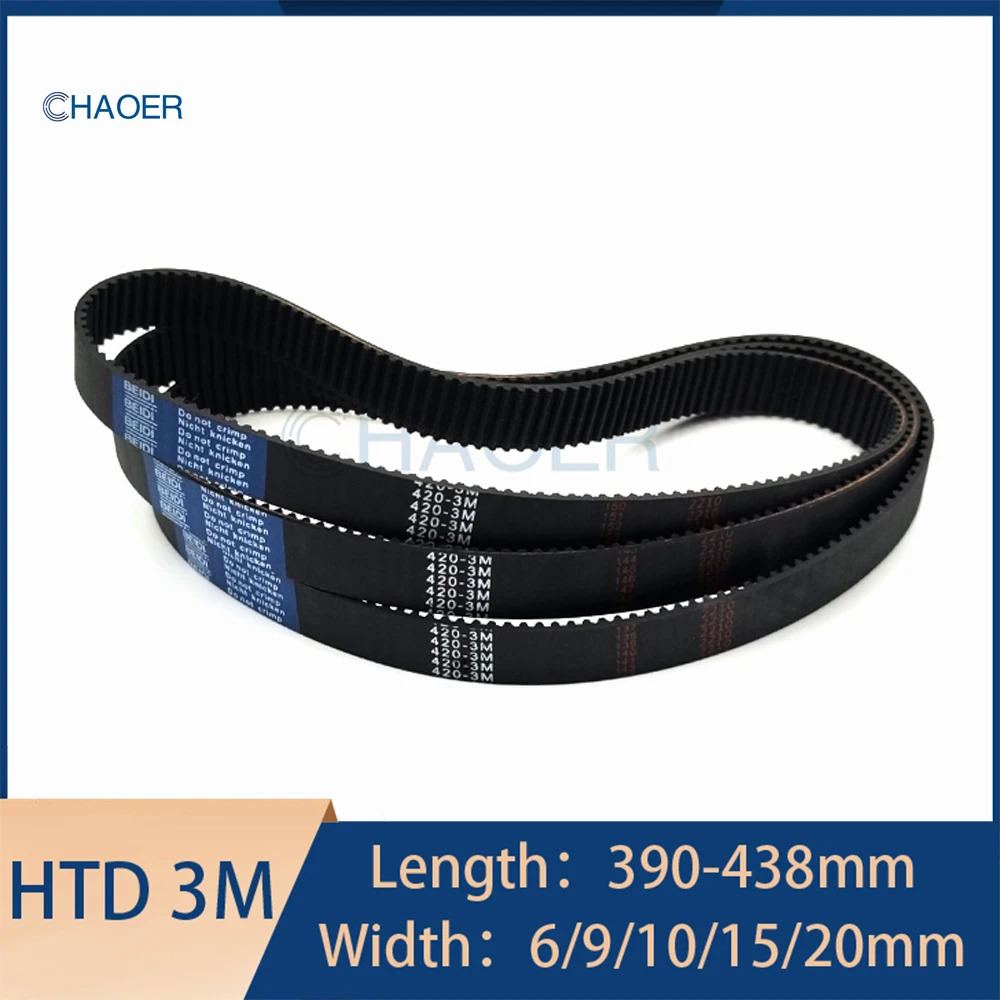 HTD 3M Rubber Loop Timing Belt Length 390 393 396 399 402 405 408 411 414 417 420 423 426 429 432 435 438mm Drive Belt Pitch 3mm
HTD 3M Rubber Loop Timing Belt Length 390 393 396 399 402 405 408 411 414 417 420 423 426 429 432 435 438mm Drive Belt Pitch 3mm