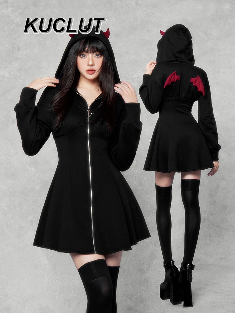 Dark Wind Girl Waist and Thin Hooded Casual Dress Womens Hot Girl Solid Color Spring Autumn 2025 New Ladies Long Sleeve Dresses
Dark Wind Girl Waist and Thin Hooded Casual Dress Womens Hot Girl Solid Color Spring Autumn 2025 New Ladies Long Sleeve Dresses