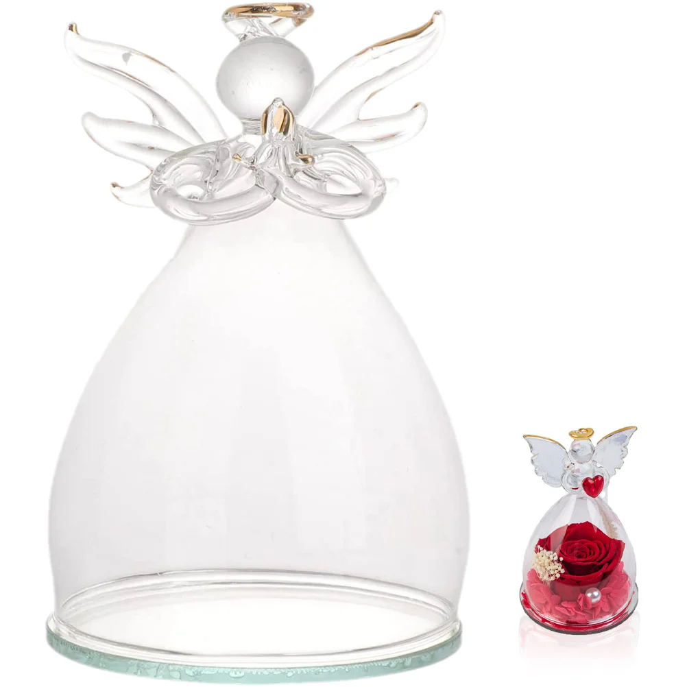Clear Glass Dome with Angel Figure Preserved Flower Cover for Indoor Micro Landscape Decoration Elegant Transparent Display
Clear Glass Dome with Angel Figure Preserved Flower Cover for Indoor Micro Landscape Decoration Elegant Transparent Display