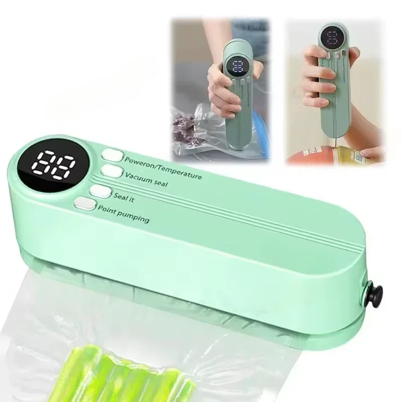 3-in-1 Mini Automatic Vacuum Sealing Machine Wireless Electric Vacuum Storage Bag Pump Portable Vacuum Sealant Packaging Machine
3-in-1 Mini Automatic Vacuum Sealing Machine Wireless Electric Vacuum Storage Bag Pump Portable Vacuum Sealant Packaging Machine