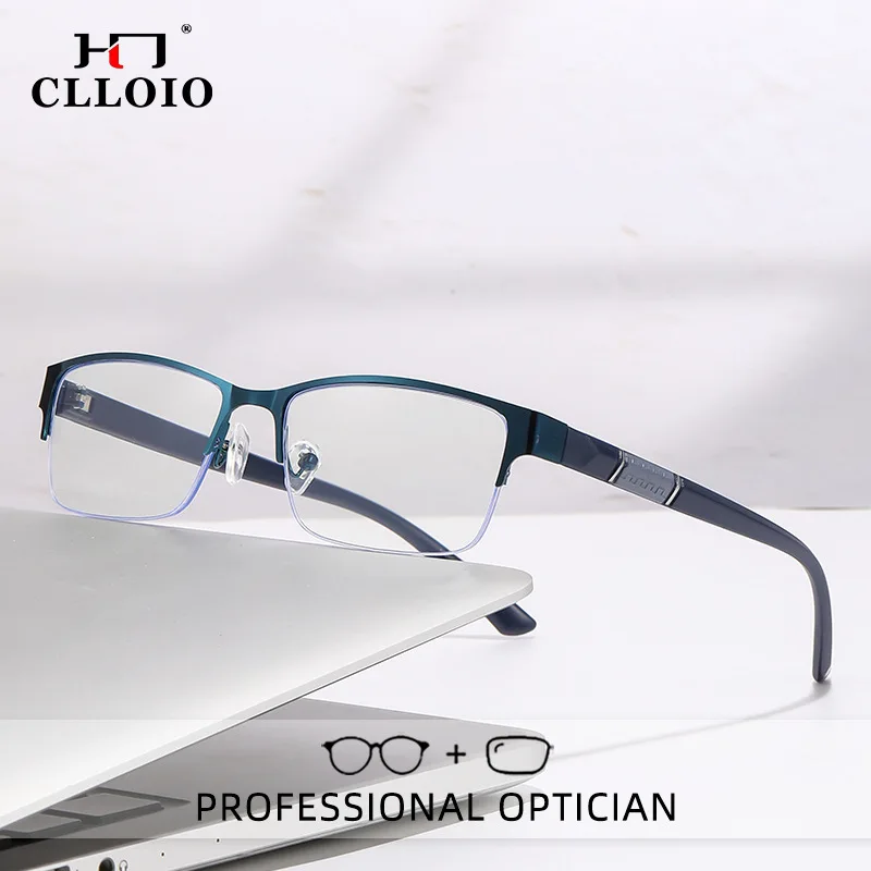 CLLOIO Business Vintage Blue Light Blocking Myopia Glasses TR90 Rectangle Half-Frame Progressive Prescription Reading Glasses
CLLOIO Business Vintage Blue Light Blocking Myopia Glasses TR90 Rectangle Half-Frame Progressive Prescription Reading Glasses
