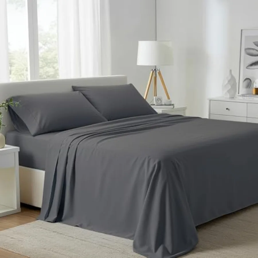 100% Egyptian Cotton Sheet Set 800 Series Tulips Collection Egyptian Cotton Sheets Size 4 PC Dark Grey 16" Deep Pocket Sateen W
100% Egyptian Cotton Sheet Set 800 Series Tulips Collection Egyptian Cotton Sheets Size 4 PC Dark Grey 16" Deep Pocket Sateen W
