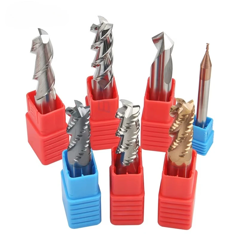 High feed solid carbide end mills, CNC machine tool cutting and chamfering tools, CNC milling cutters, 10 pieces per box.
High feed solid carbide end mills, CNC machine tool cutting and chamfering tools, CNC milling cutters, 10 pieces per box.