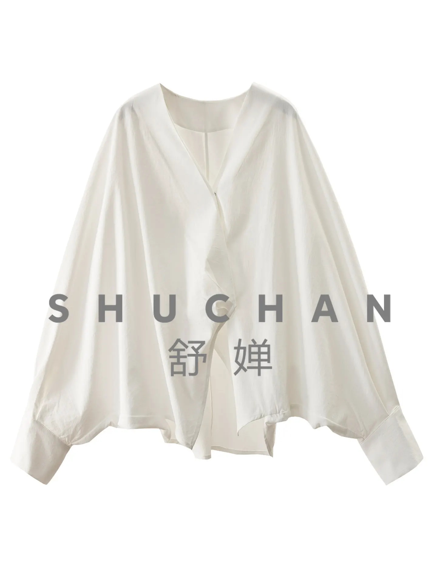Irregular Design Loose Bat Sleeve V-neck Shirt Shawl Women 30L5 Womens Tops Fashion Long Sleeve Top
Irregular Design Loose Bat Sleeve V-neck Shirt Shawl Women 30L5 Womens Tops Fashion Long Sleeve Top