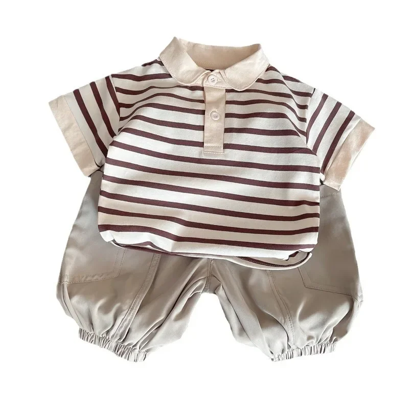 New Summer Baby Clothes Suit Children Boys Striped T-Shirt Shorts 2Pcs/Set Toddler Casual Costume Kids Outfits Infant Sportswear
New Summer Baby Clothes Suit Children Boys Striped T-Shirt Shorts 2Pcs/Set Toddler Casual Costume Kids Outfits Infant Sportswear