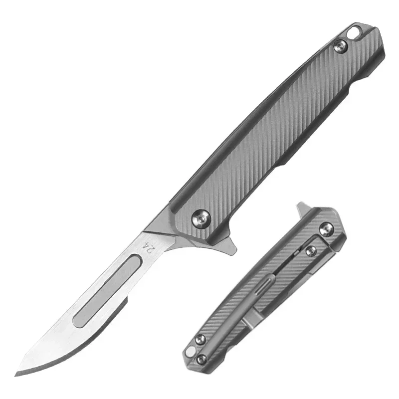 HWZBBEN J099 Folding Pocket Knife Titanium Alloy Handle Carbon Steel Portable Tool Self Defense Survival Knives with Clip Edc
HWZBBEN J099 Folding Pocket Knife Titanium Alloy Handle Carbon Steel Portable Tool Self Defense Survival Knives with Clip Edc