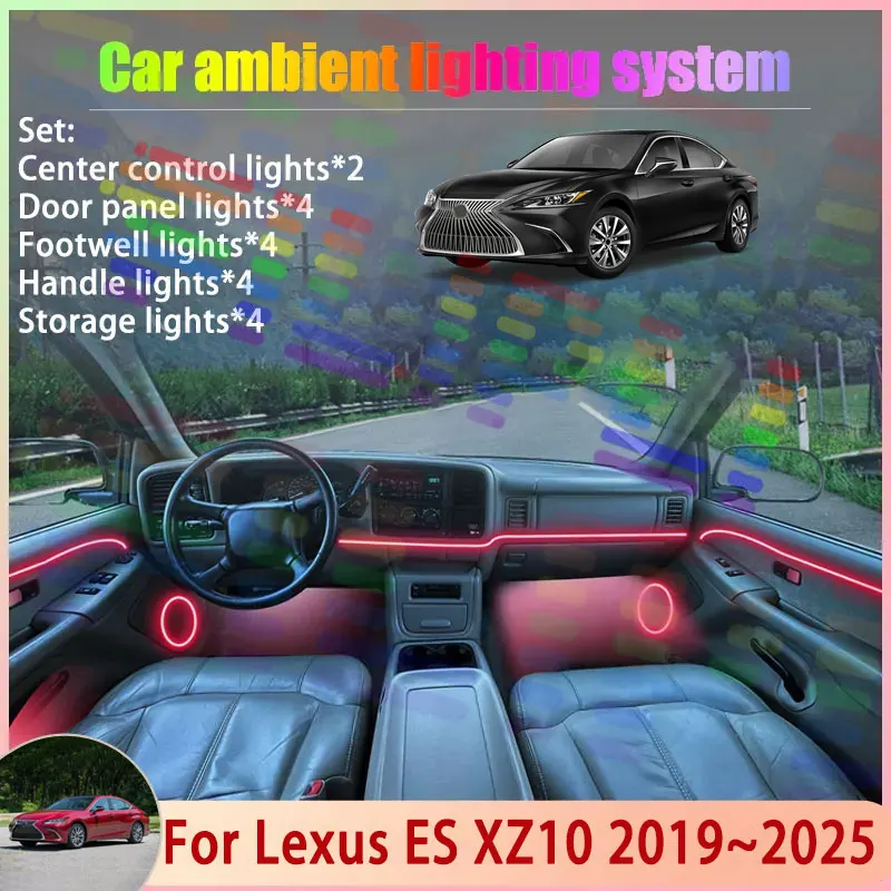 For Lexus ES XZ10 2019~2025 2020 2/18 in 1 Car Atmosphere Light Lamp RGB Shade Ensemble Streamer Atmosphere Set Auto Accessories
For Lexus ES XZ10 2019~2025 2020 2/18 in 1 Car Atmosphere Light Lamp RGB Shade Ensemble Streamer Atmosphere Set Auto Accessories