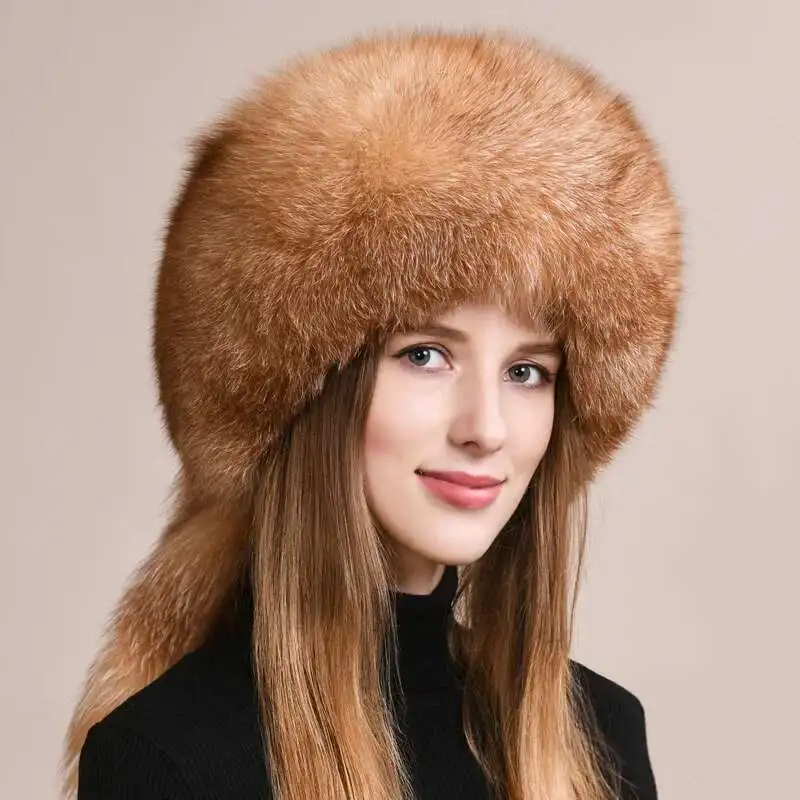 Шапка из лисьего меха, женская зимняя толстая теплая защитная шапка для ушей, шапка из натурального лисьего меха, роскошные зимние теплые шапки для женщин, уличная лыжная шапка
Шапка из лисьего меха, женская зимняя толстая теплая защитная шапка для ушей, шапка из натурального лисьего меха, роскошные зимние теплые шапки для женщин, уличная лыжная шапка