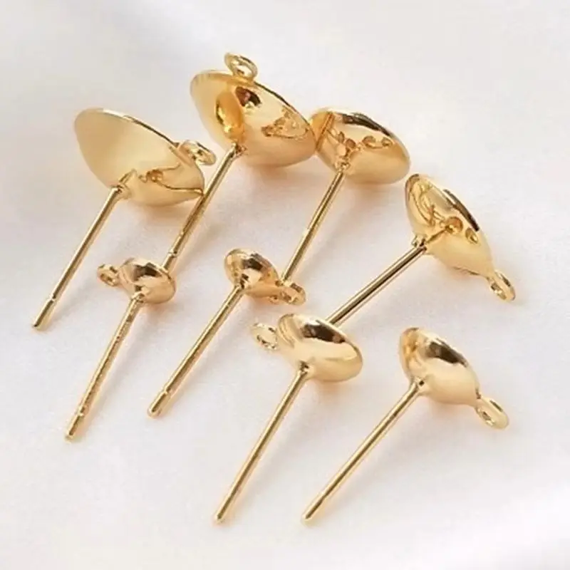 14K Gold-Color Bowl Holder Ear Pins Pasted Crystal Pearl Cup Needle Studs DIY Ear Pendant Accessories E025
14K Gold-Color Bowl Holder Ear Pins Pasted Crystal Pearl Cup Needle Studs DIY Ear Pendant Accessories E025