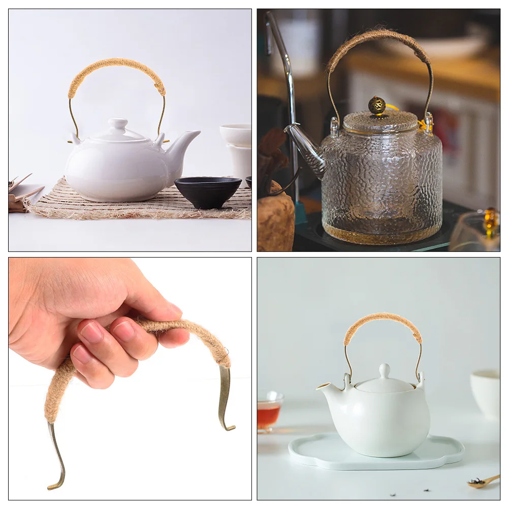 2Pcs Teapot Handle Replaceable Kettle Grip Anti-Scalding Vintage Metal Replacement Teapot Parts Kettle Parts Replacement
2Pcs Teapot Handle Replaceable Kettle Grip Anti-Scalding Vintage Metal Replacement Teapot Parts Kettle Parts Replacement