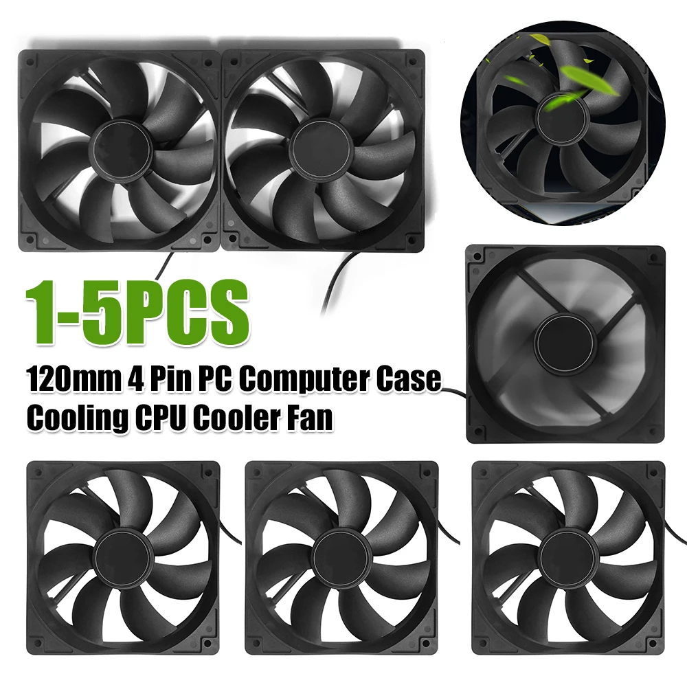 DC 12V Quiet Silent Radiator 120mm 4 Pin PC Computer Case Cooling CPU Cooler Fan Cooler Quiet Silent Cooling