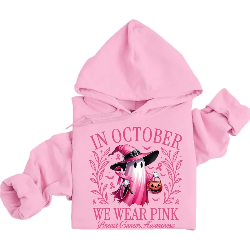 In October We Wear Pink Breast Cancer Awareness Hoodie Halloween Hoodies Women Ghost Sweatshirt
In October We Wear Pink Breast Cancer Awareness Hoodie Halloween Hoodies Women Ghost Sweatshirt