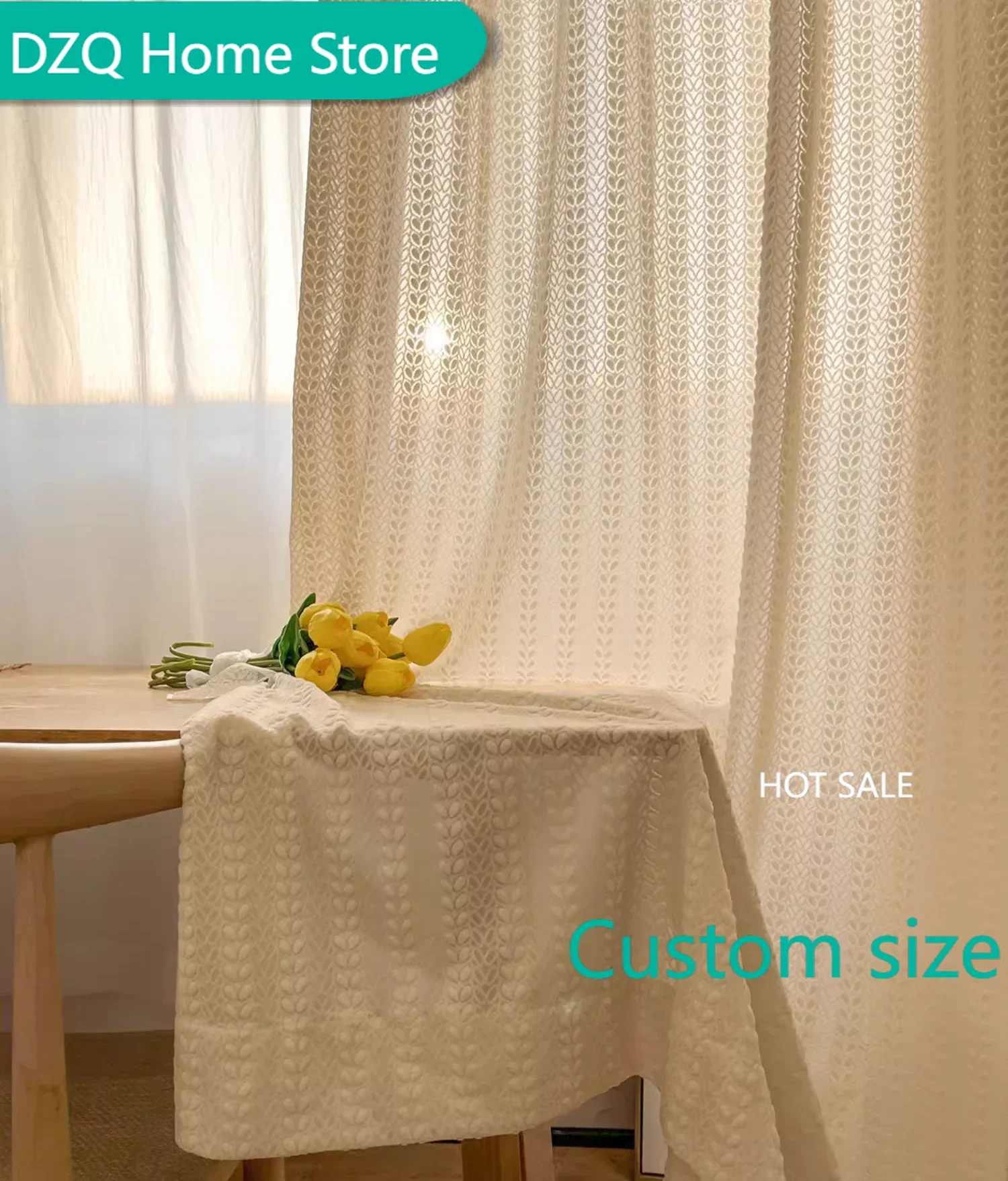 French 3D embroidery flocking soft Beige curtain tulle for balcony bedroom children's room custom curtains yarn sunshade curtain
French 3D embroidery flocking soft Beige curtain tulle for balcony bedroom children's room custom curtains yarn sunshade curtain