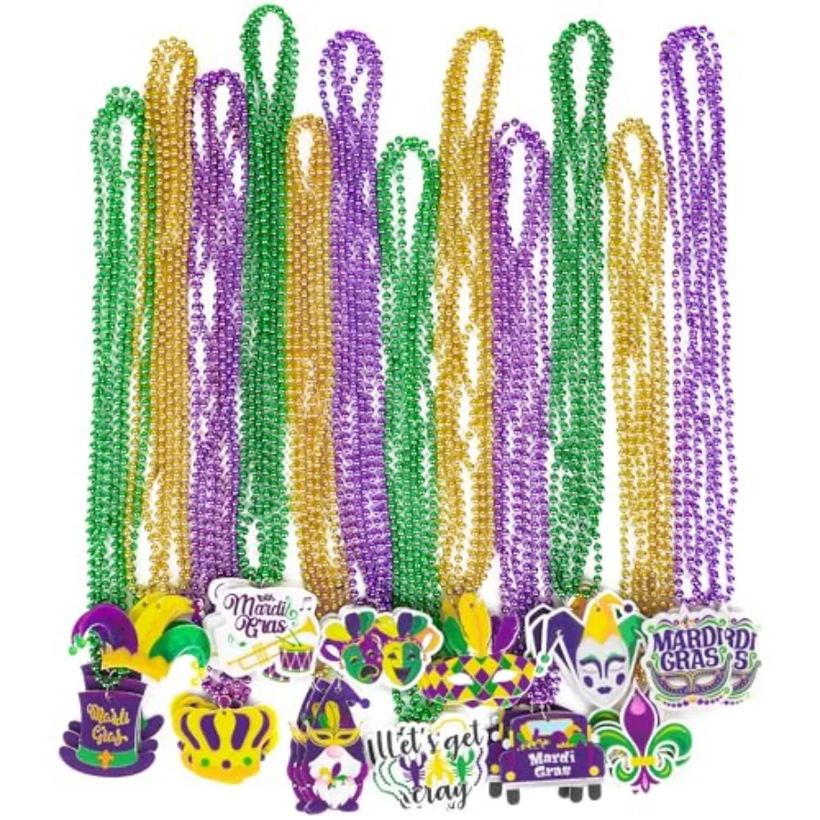 PCS Mardi Gras Necklace 12 Kinds Mardi Gras Beads Pendant Necklace Bulk Metallic Mardi Gras Green Purple Gold Beads Parade Thro
PCS Mardi Gras Necklace 12 Kinds Mardi Gras Beads Pendant Necklace Bulk Metallic Mardi Gras Green Purple Gold Beads Parade Thro
