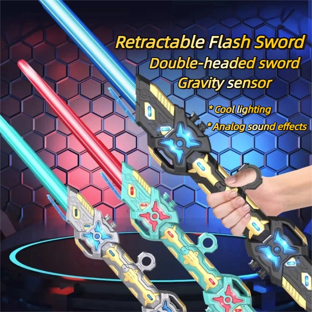 Retractable Laser Toy Colorful Flowing Light Gravity Sensing Double Headed Laser Toy Dual Mode USB Charging Flash Light Stick
Retractable Laser Toy Colorful Flowing Light Gravity Sensing Double Headed Laser Toy Dual Mode USB Charging Flash Light Stick
