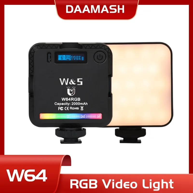 W64 Карманный RGB заполняющий светильник Портативный светодиодный светильник Видео Мини заполняющий светильник для камеры Смартфон для GoPro Ноутбук Селфи Регулируемый RGB
W64 Карманный RGB заполняющий светильник Портативный светодиодный светильник Видео Мини заполняющий светильник для камеры Смартфон для GoPro Ноутбук Селфи Регулируемый RGB