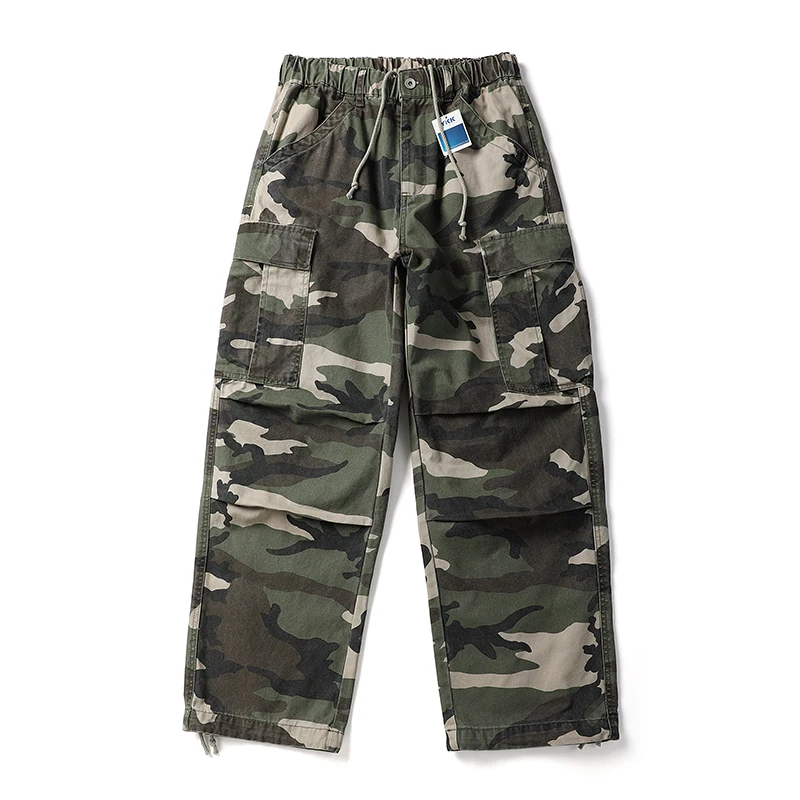 Japanese Retro Washed Functional Cargo Pants for Men Heavyweight 100% Cotton Camouflage Wide-Leg Loose Straight Casual Trousers
Japanese Retro Washed Functional Cargo Pants for Men Heavyweight 100% Cotton Camouflage Wide-Leg Loose Straight Casual Trousers