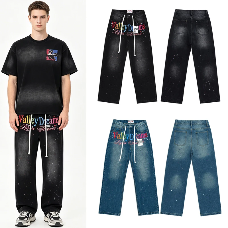 26SS Trend Men's Women's Vale Denim American Street Letter Embroidery Beaded Heavyweight Denim Pants
26SS Trend Men's Women's Vale Denim American Street Letter Embroidery Beaded Heavyweight Denim Pants