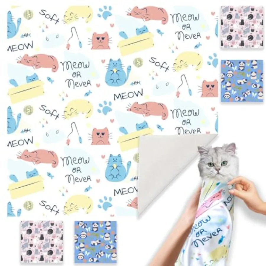 27.6" Cat Wrap for Grooming-Premium Cat Grooming Wrap Cat Restraint for Nail Clipping Self-Adherent Soft Cat Blanket to Wrap Ca
27.6" Cat Wrap for Grooming-Premium Cat Grooming Wrap Cat Restraint for Nail Clipping Self-Adherent Soft Cat Blanket to Wrap Ca