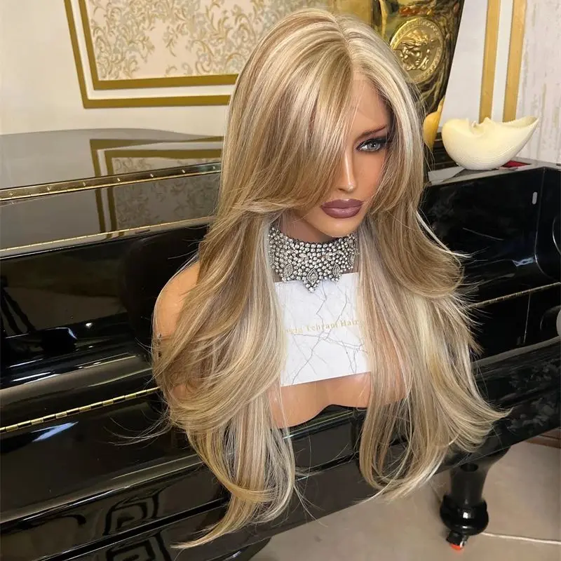 New In Ombre Golden Ash Blonde Colored Synthetic Lace Front Wig for Wome Preplucked Hairline 26 Inch Super Long Straight Wig
New In Ombre Golden Ash Blonde Colored Synthetic Lace Front Wig for Wome Preplucked Hairline 26 Inch Super Long Straight Wig