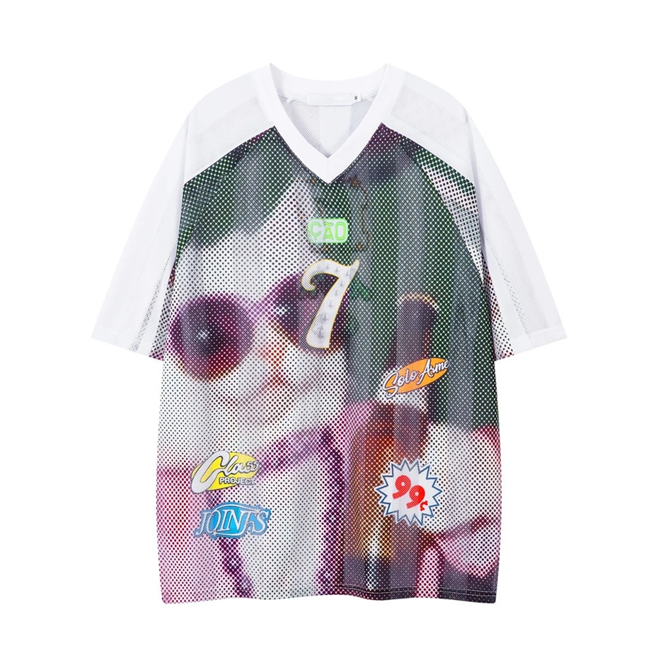Men Jersey T-Shirt Y2K Streetwear Cat Print Mesh Sport Tshirt Hip Hop Oversized Harajuku Casual Short Sleeve Tees Tops Male
Men Jersey T-Shirt Y2K Streetwear Cat Print Mesh Sport Tshirt Hip Hop Oversized Harajuku Casual Short Sleeve Tees Tops Male