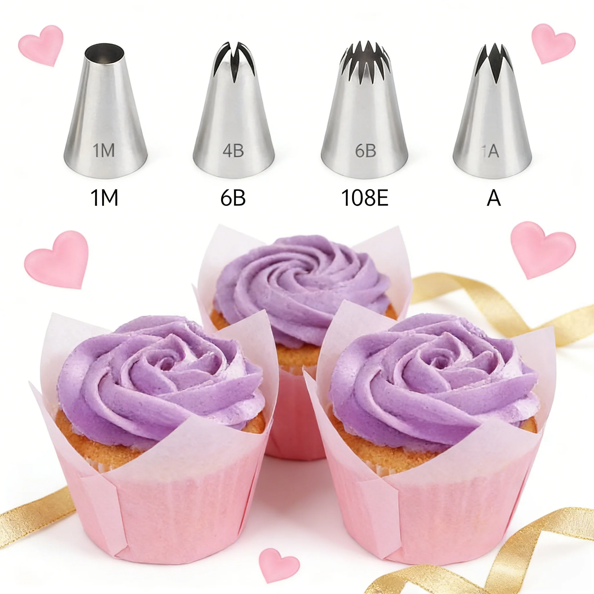 Valentine's Day Gift for Baking Lovers -5PCS Cake Decorating Tips Set,Create Beautiful Flowers & Borders,Stainless Steel Nozzles
Valentine's Day Gift for Baking Lovers -5PCS Cake Decorating Tips Set,Create Beautiful Flowers & Borders,Stainless Steel Nozzles