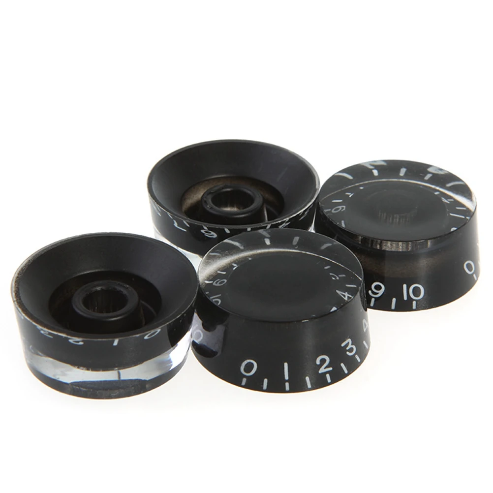 4 PCS/ Set Round Guitar Knobs Volume Tone Control Knobs Rotary Knobs for Style Electric Guitar Parts Replacement (Black)
4 PCS/ Set Round Guitar Knobs Volume Tone Control Knobs Rotary Knobs for Style Electric Guitar Parts Replacement (Black)