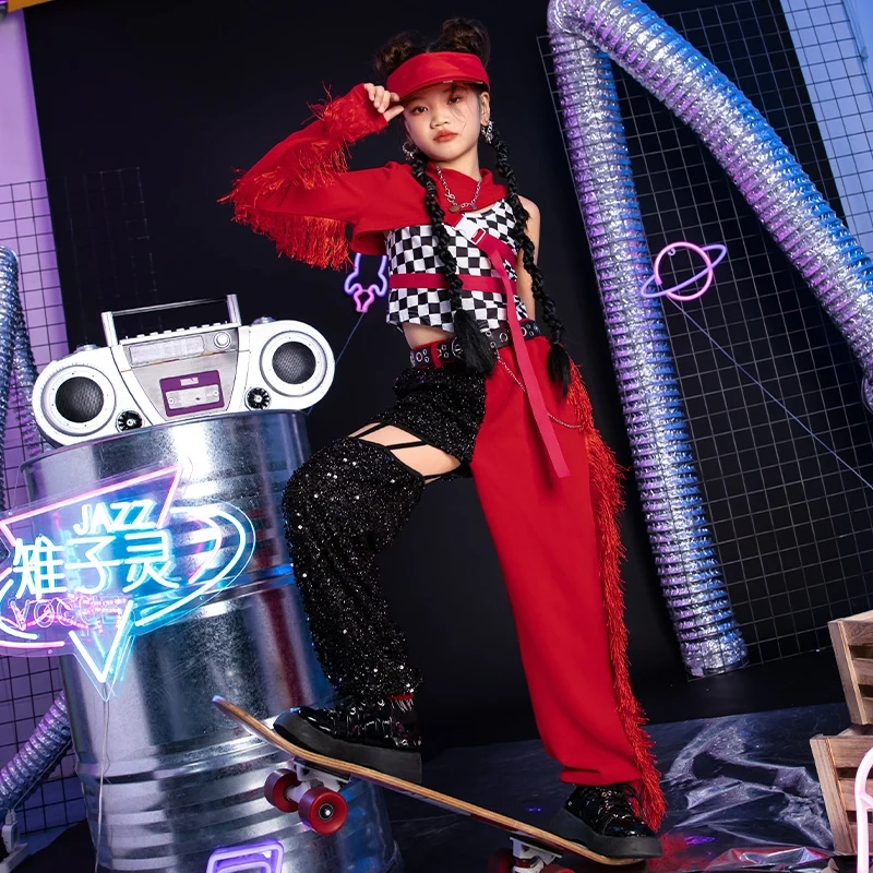 2023 New Kpop Jazz Dance Outfit Hip Hop Clothes Tassel Tops Sequins Pants Kids Street Dance Costume Festival Clothing DL11240
2023 New Kpop Jazz Dance Outfit Hip Hop Clothes Tassel Tops Sequins Pants Kids Street Dance Costume Festival Clothing DL11240