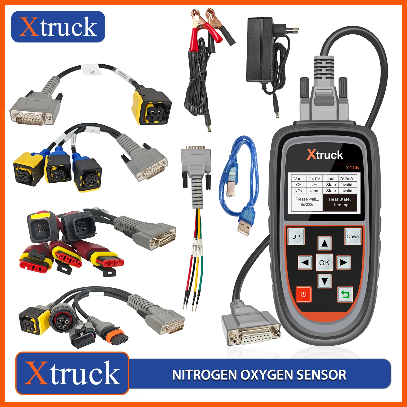 Диагностический инструмент Xtruck Y006 EURO 6 для выхлопных систем грузовиков, для тестирования датчиков NOx/PM и AdBlue SCR
Диагностический инструмент Xtruck Y006 EURO 6 для выхлопных систем грузовиков, для тестирования датчиков NOx/PM и AdBlue SCR