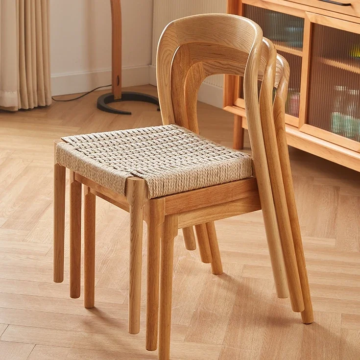 Solid wood dining chair rope dining chair Nordic solid wood home dining table and chair
Solid wood dining chair rope dining chair Nordic solid wood home dining table and chair