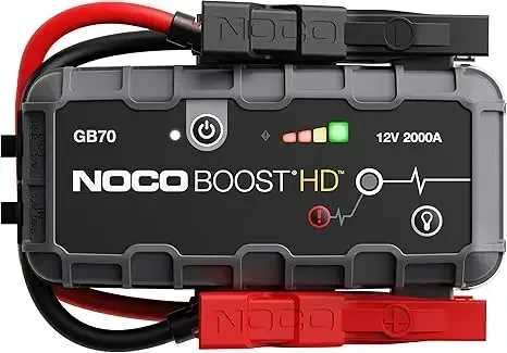 NOCO Boost HD GB20/40/70 2000A UltraSafe Car Battery Jump Starter, 12V Battery Booster Pack, Jump Box, Portable Charger Jumper
NOCO Boost HD GB20/40/70 2000A UltraSafe Car Battery Jump Starter, 12V Battery Booster Pack, Jump Box, Portable Charger Jumper