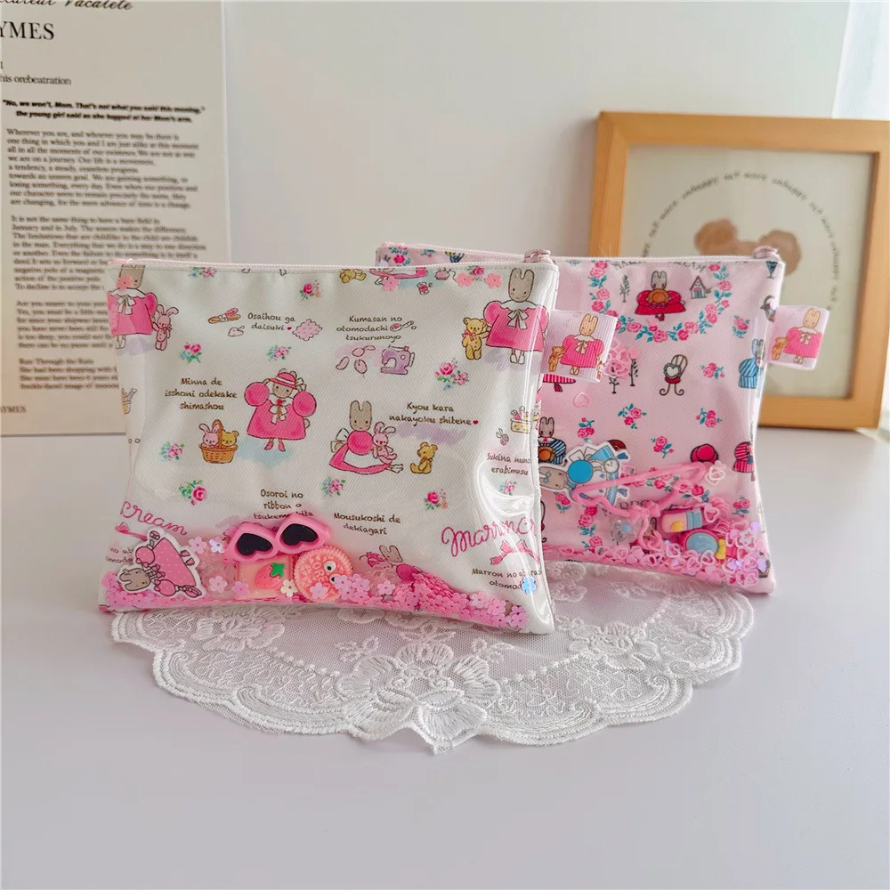 Kawaii Sanrio Marroncream sequin Transparent quicksand bag girl rectangle clutch bag small change key Storage bag Birthday Gifts
Kawaii Sanrio Marroncream sequin Transparent quicksand bag girl rectangle clutch bag small change key Storage bag Birthday Gifts