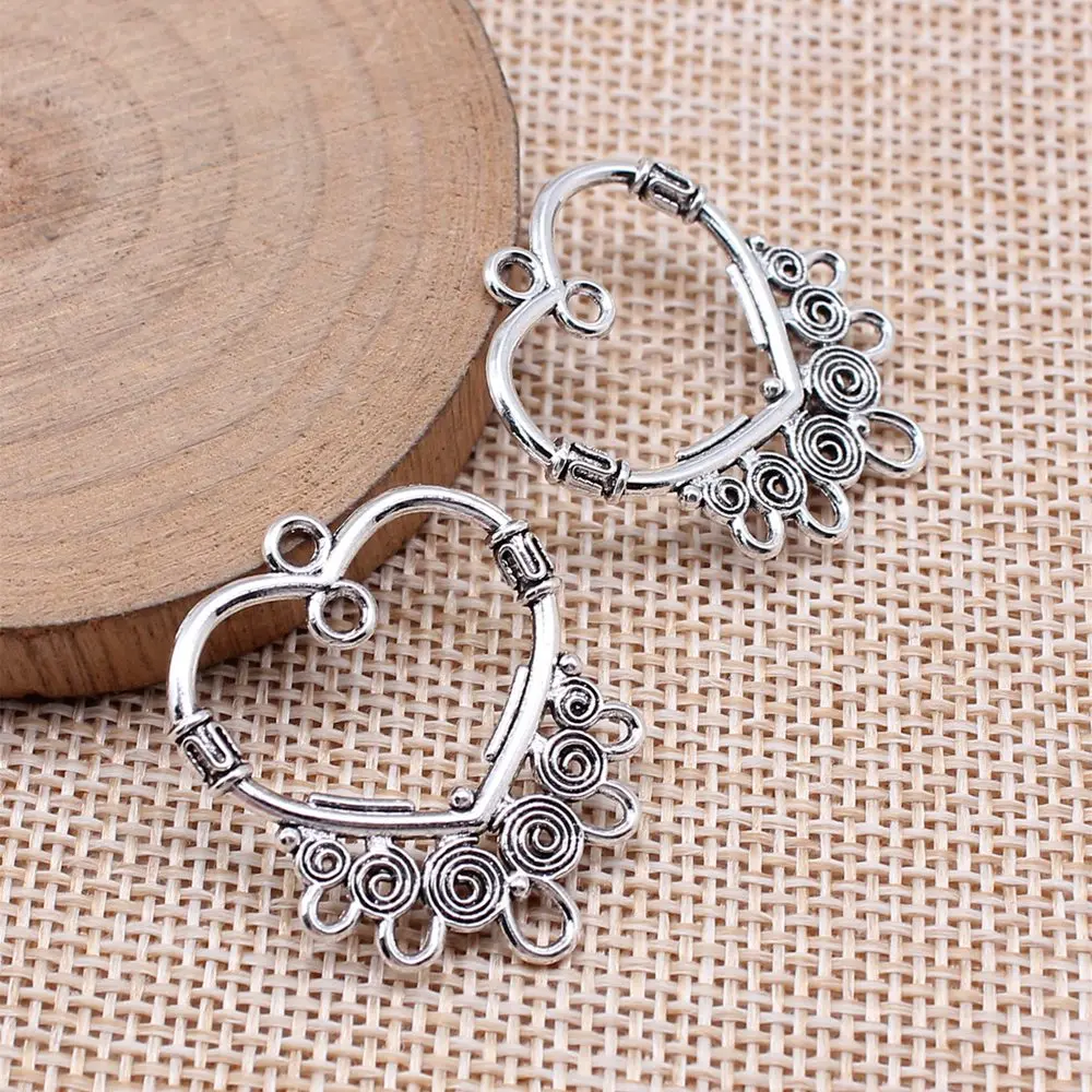 Nail Charms Heart Earring Connector Jewelry For Woman 25x30mm 10pcs
Nail Charms Heart Earring Connector Jewelry For Woman 25x30mm 10pcs