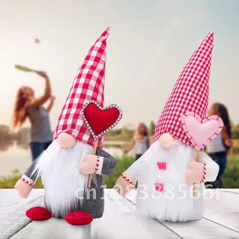 Gnomes Dwarf Doll Faceless Plaid Love Ornament Hanging Home Wedding Party Supplies Valentines Happy New Year Gifts
Gnomes Dwarf Doll Faceless Plaid Love Ornament Hanging Home Wedding Party Supplies Valentines Happy New Year Gifts