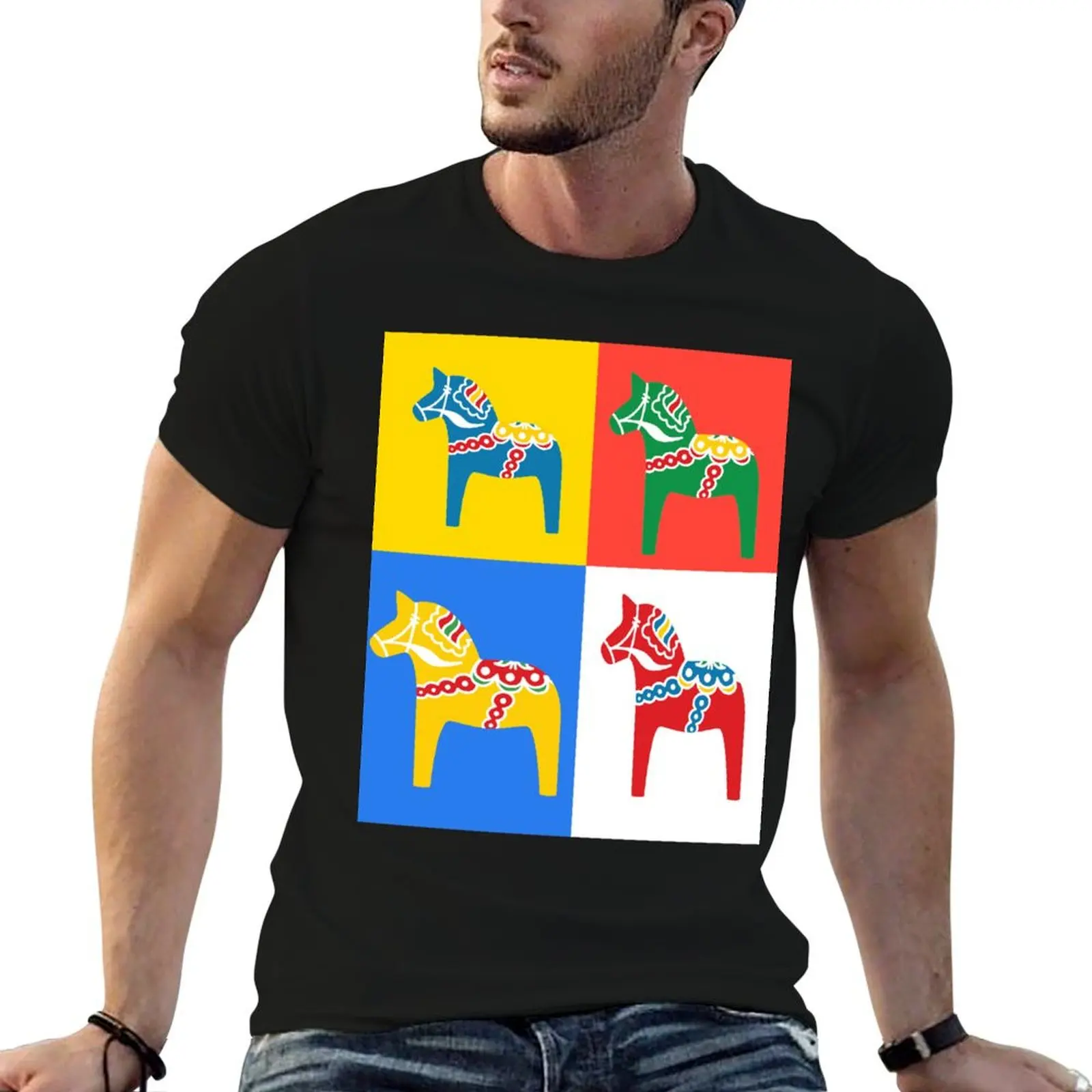 Dala Horses Dalarna Squares Sweden Horse Dalecarlian Swedish Colorful Dala Host T-Shirt man t shirt luxury T-Shirt
Dala Horses Dalarna Squares Sweden Horse Dalecarlian Swedish Colorful Dala Host T-Shirt man t shirt luxury T-Shirt