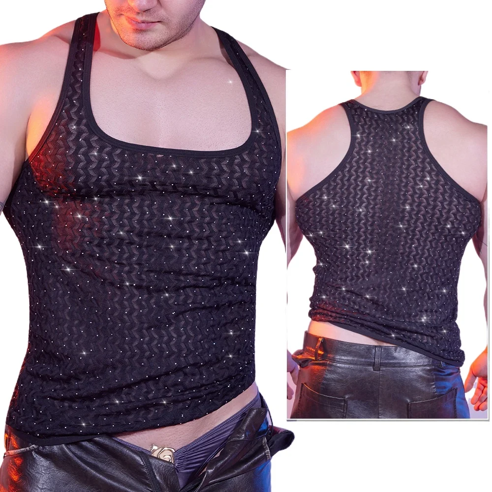 Mens Crop Top Rhinestone Sparkly Disco Top Rave Outfit Stretchy Body Harness Party T Shirt Sexy Club Party Mens Tank Tops New
Mens Crop Top Rhinestone Sparkly Disco Top Rave Outfit Stretchy Body Harness Party T Shirt Sexy Club Party Mens Tank Tops New