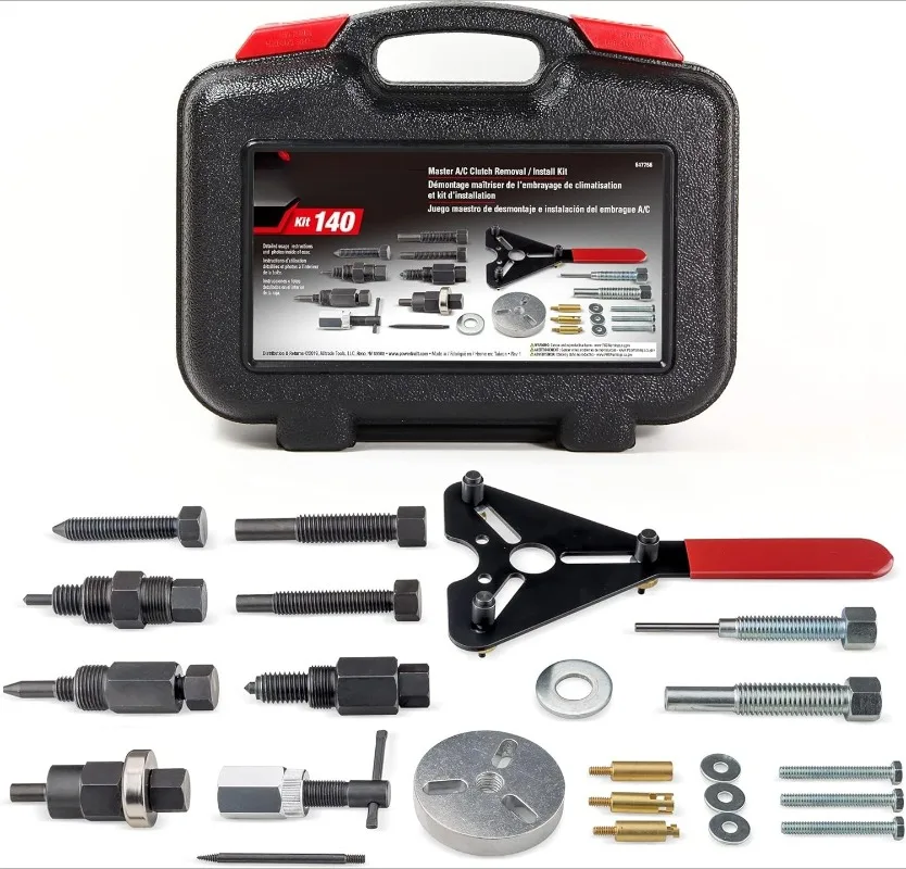 AC Clutch Removal & Installation Tool Kit, Service Automotive AC Compressor Clutches, Holding Tool, Installer,
AC Clutch Removal & Installation Tool Kit, Service Automotive AC Compressor Clutches, Holding Tool, Installer,
