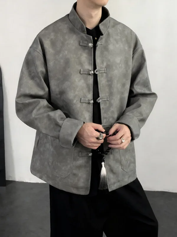 Мужская куртка из искусственной кожи с эффектом окрашивания, осенняя, модная, в городском стиле, с гладкой поверхностью, вышивкой, воротником в китайском стиле, длинными рукавами, из ПУ-кожи
Мужская куртка из искусственной кожи с эффектом окрашивания, осенняя, модная, в городском стиле, с гладкой поверхностью, вышивкой, воротником в китайском стиле, длинными рукавами, из ПУ-кожи